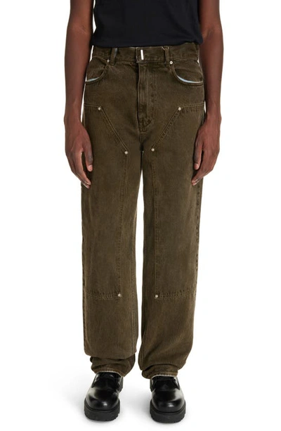 Givenchy Men's Carpenter Pants In Denim In Black/khaki