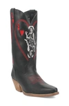 Dingo Queen A Hearts Western Boot In Black