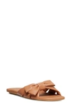 Stuart Weitzman Sofia Bow Slide Sandal In Tan