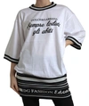 Dolce & Gabbana Elegant White Cotton Crew Neck Women's Tee In White