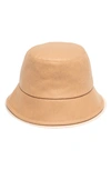 Eugenia Kim Suzuki Bucket Hat In Camel/ Cream