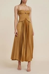 Acler Atholton Midi Dress In Brown