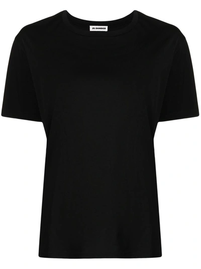 Jil Sander Crew Neck Short-sleeved T-shirt In Black