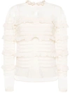 Twinset Twin-set Ruffle-detail Blouse In White