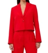 FRENCH CONNECTION CROPPED BLAZER IN SCARLET