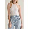 Agolde Rianne Thong Bodysuit White Xl In White