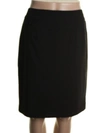 Calvin Klein Petites Womens Lined Knee-length Pencil Skirt In Black