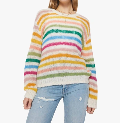 Mother The Biggie Jumper Striped Alpaca Sweater In Multi
