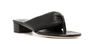 Staud Women Dahlia 35mm Black Leather Open Toe Thong Sandals In Black