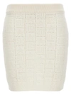 BALMAIN MONOGRAMMA SKIRTS WHITE