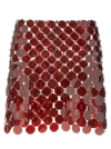 PACO RABANNE PLASTIC SEQUIN SKIRT SKIRTS BORDEAUX