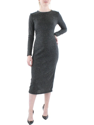 Anne Klein Womens Velvet Mini Wrap Dress In Grey