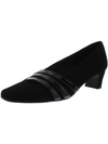 Easy Street Entice Womens Faux Leather Square Toe Dress Pumps In Black