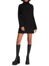 Steve Madden Abbie Womens Knit Short Sweaterdress In Black