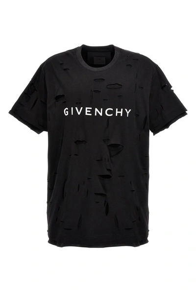GIVENCHY GIVENCHY MEN DESTROYED EFFECT T-SHIRT
