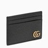 Gucci Gg Marmont Black Leather Money Clip Men In Black