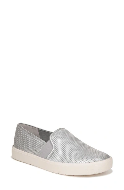 Vince Blair Metallic Slip-on Sneakers In Silver