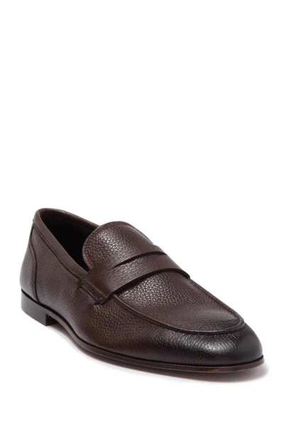 To Boot New York Deville Leather Penny Loafer In Wood