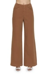 Pistola Jasmine High Rise Wide Leg Trouser In Sepia