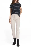 Rag & Bone Icons Nina High Waist Ankle Cigarette Jeans In Ecru