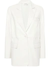 P.a.r.o.s.h Single-breasted Leather Blazer In White