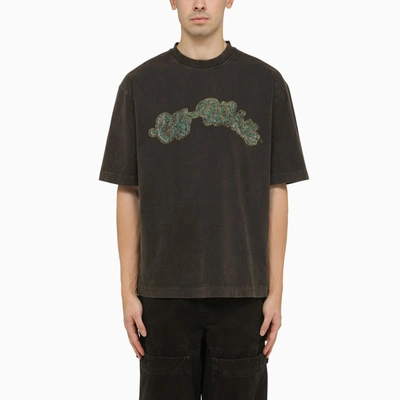 OFF-WHITE OFF-WHITE™ BLACK SKATE T-SHIRT WITH BACCHUS GRAPHIC
