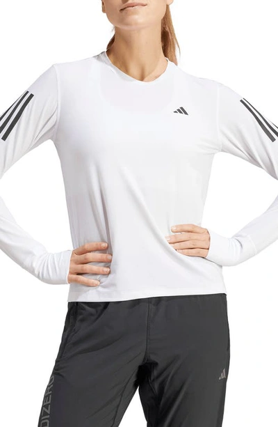 Adidas Originals Adidas Own The Run Long Sleeve T-shirt In White