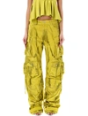 Attico Fern Wide-leg Cargo Jeans In Hazelnut