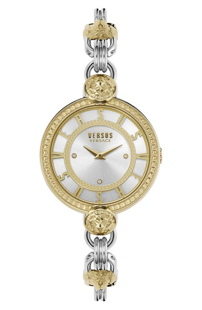Versus Versace Les Docks Two-tone Bracelet Watch, 36mm In Two Tone