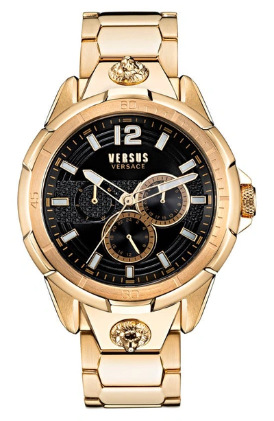 Versus Men's Runyon Multifunction Gold-tone Stainless Steel Watch 44mm