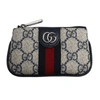 GUCCI GUCCI OPHIDIA NAVY CANVAS WALLET  (PRE-OWNED)