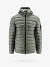 Stone Island Padded And Quilted Nylon Jacket With Removable Logo Patch In Green