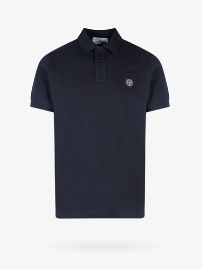 Stone Island Polo Shirt In Blue