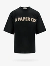 A Paper Kid Logo-print Cotton T-shirt In Black