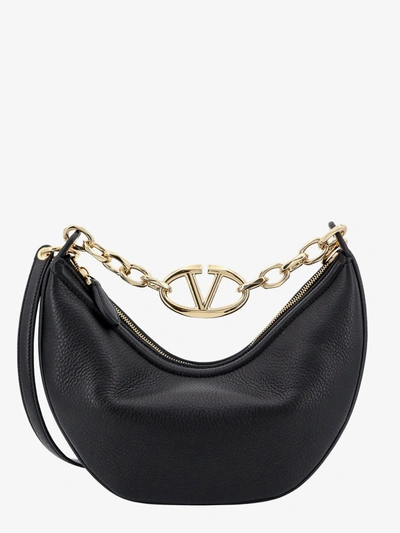 Valentino Garavani Vlogo Moon Bag In Black