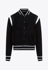 Givenchy 4g-embossed Stripe-trim Bomber Jacket In Black