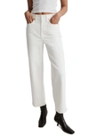 Madewell The Perfect Vintage Wide Leg Crop Jeans In Tile White