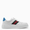 GUCCI GUCCI WHITE LOW SNEAKERS WITH WEB TAPE MEN