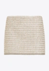 MIU MIU CHECK LAMÉ MINI SKIRT