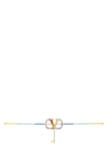 Valentino Rhinestone-embellished Gold Chain Belt In Multicolor