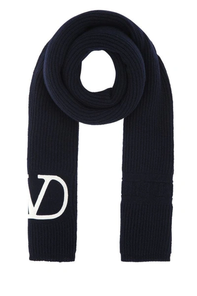 Valentino Garavani Woman Midnight Blue Wool Scarf