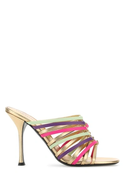 Valentino Garavani Woman Multicolor Leather Mules