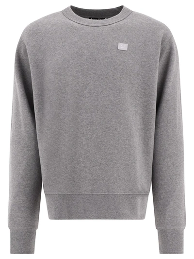 Acne Studios "face" Sweatshirt In Grey