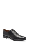 Hugo Boss Italian Leather Derby Shoes With Stitching Details In Black