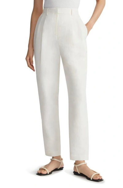 Lafayette 148 Silk-linen Macdougal Trouser In Beige