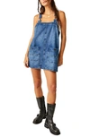Free People X We The Free Overall Smock Mini Dress In Sapphire Wash