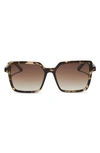 Diff Esme 53mm Gradient Square Sunglasses In Brown Gradient
