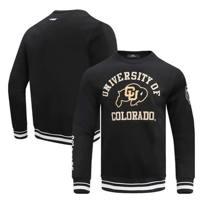 Pro Standard Black Colorado Buffaloes Classic Stacked Logo Pullover Sweatshirt