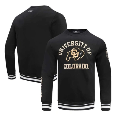 Pro Standard Black Colourado Buffaloes Classic Stacked Logo Pullover Sweatshirt