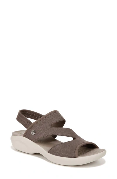 Bzees Womens Strappy Slip On Slingback Sandals In Grey